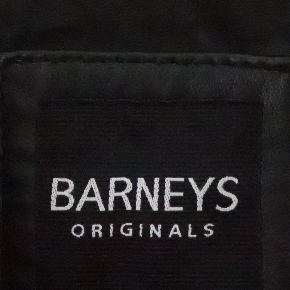 Barneys Originals Biker Moto Sheep Leather Jacket Womens Size 10 Black Pockets - Picture 2 of 16